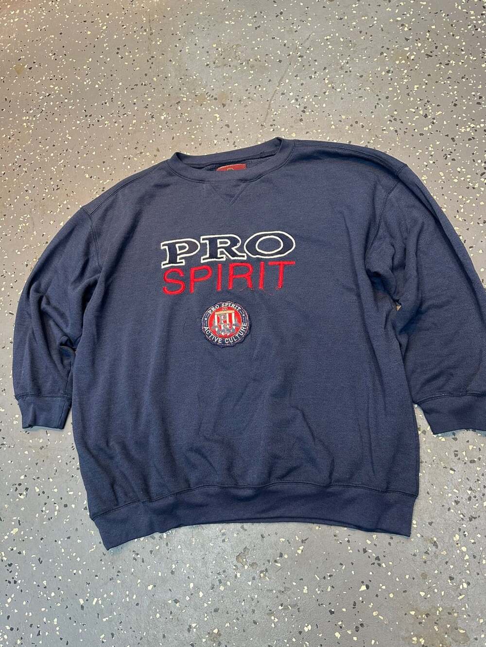 Vintage Pro Spirit Active Culture Navy Blue Sweatshirt Pullover Size L/XL